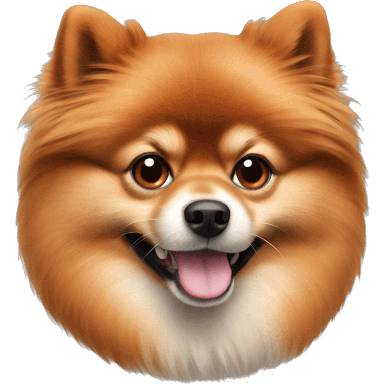 The red-haired pomeranian emoji