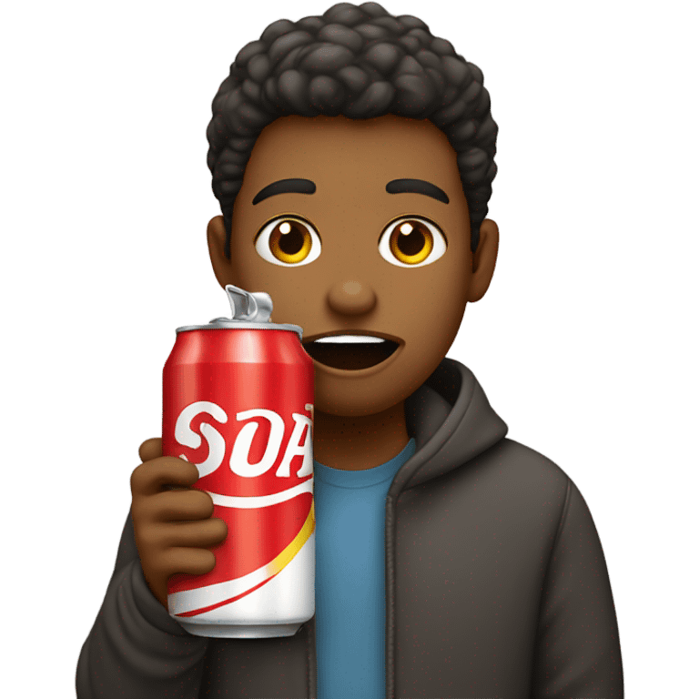 Somone drinking soda emoji