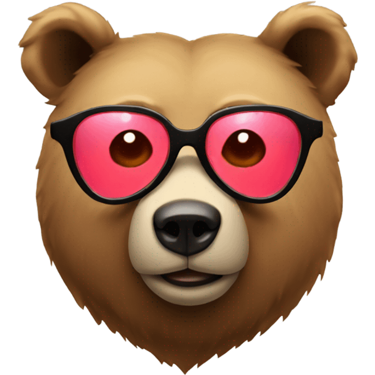 Bear with heart glasses emoji