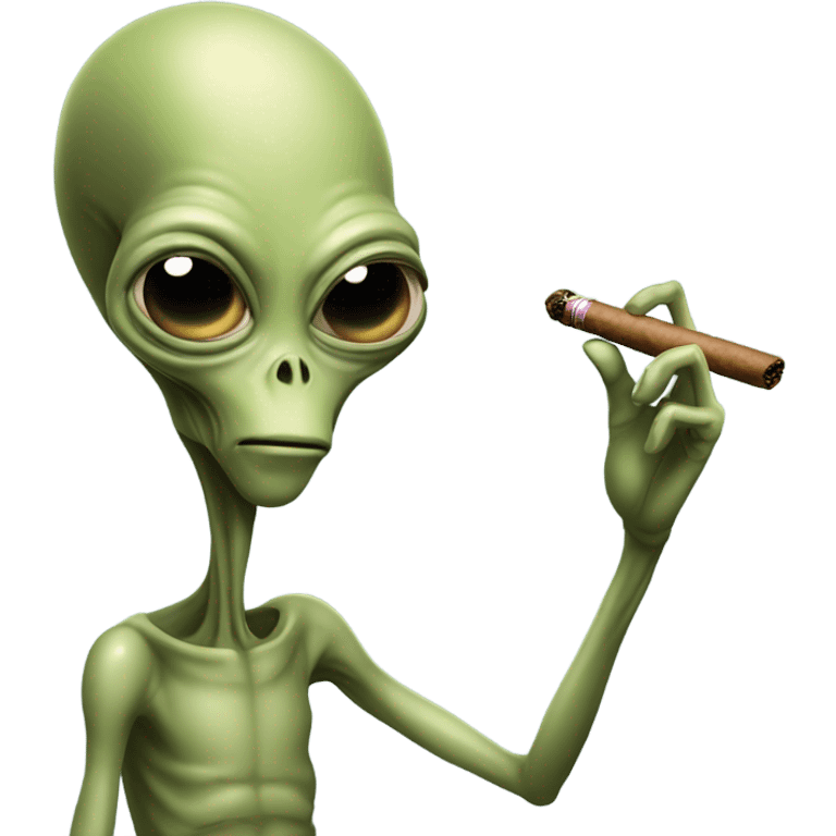 Aliens smoking a cigar  emoji