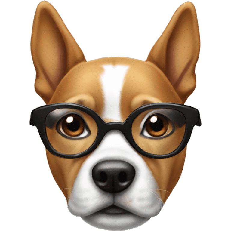 Dog with glasses emoji