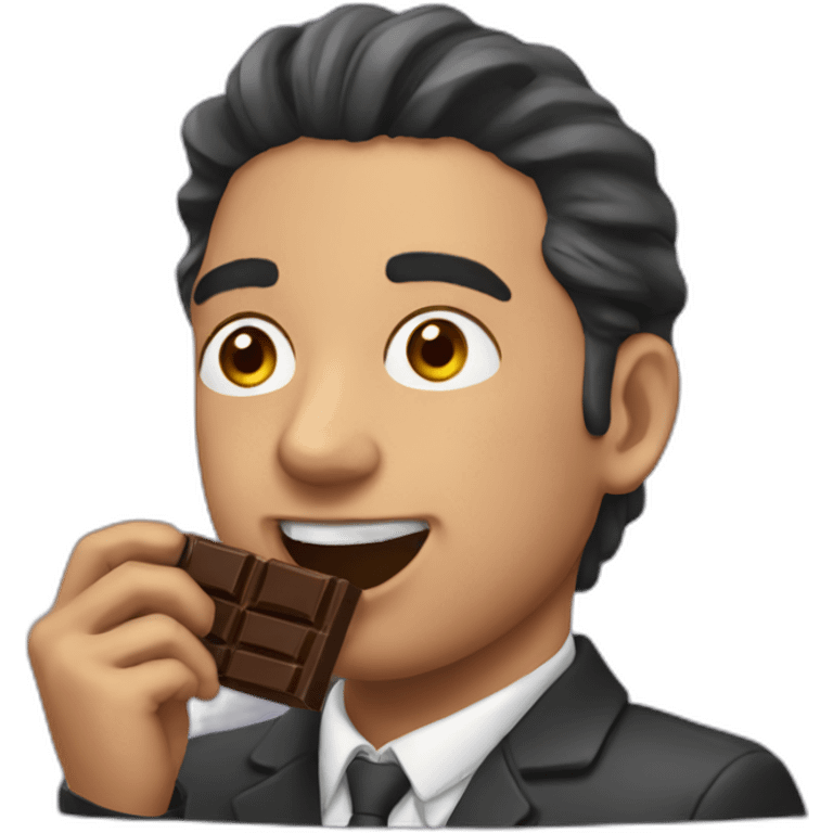 Gustavo Elis eating chocolate  emoji