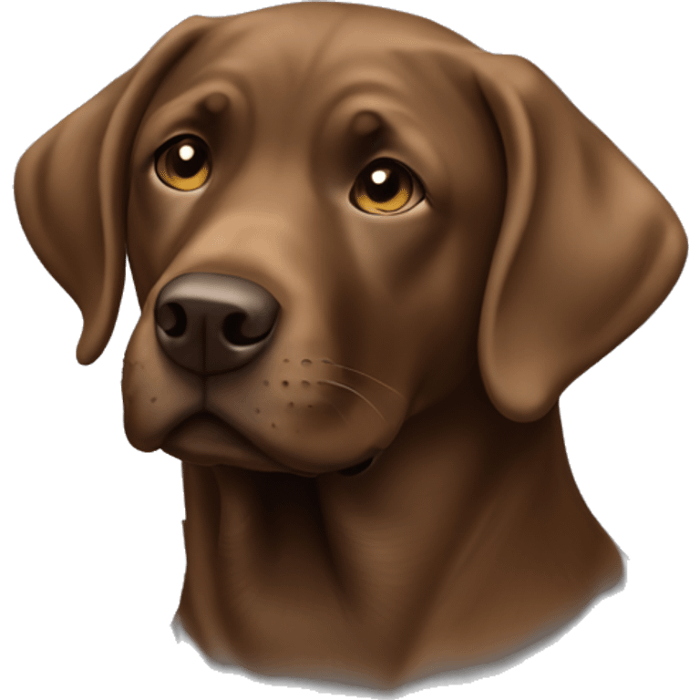 Brown Labrador retriever blue collar emoji