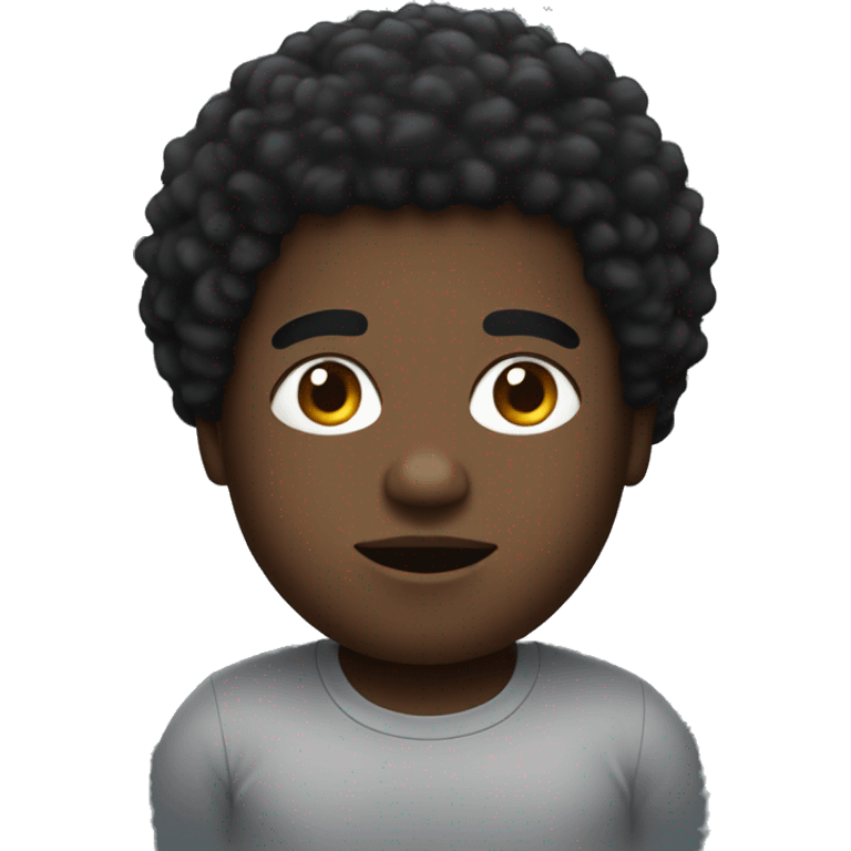 make me a chubby black boy with a small afro emoji