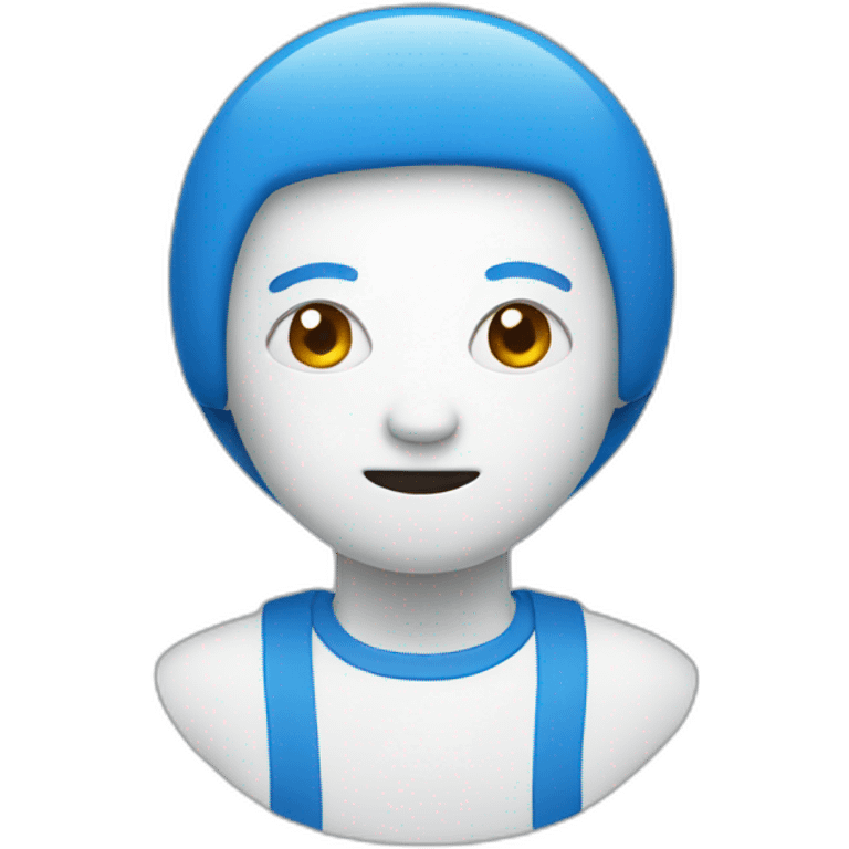 blue circle with white face emoji