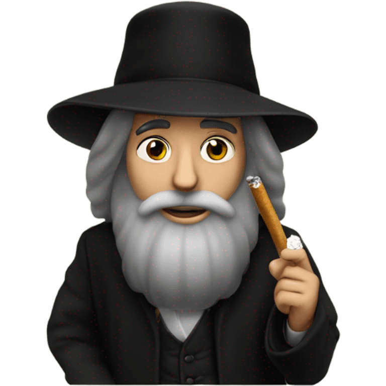 a hassidic jew smoking emoji