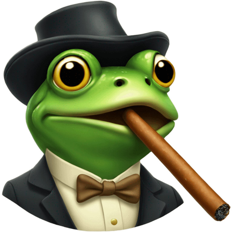 frog with cigar in mouth emoji