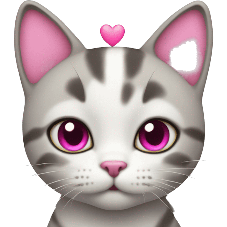 Cat with a pink heart  emoji