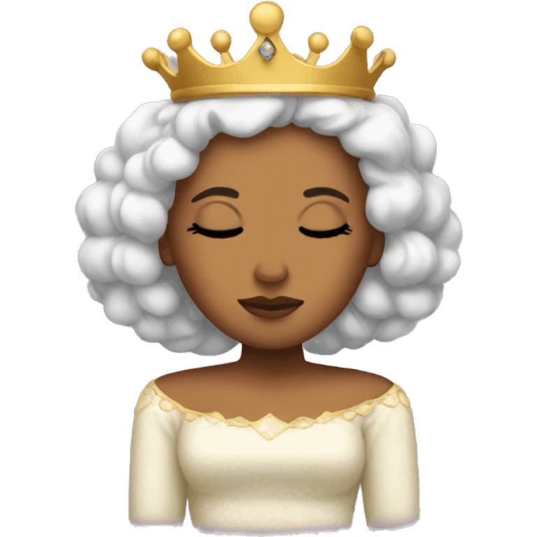 A queen sleeping  emoji