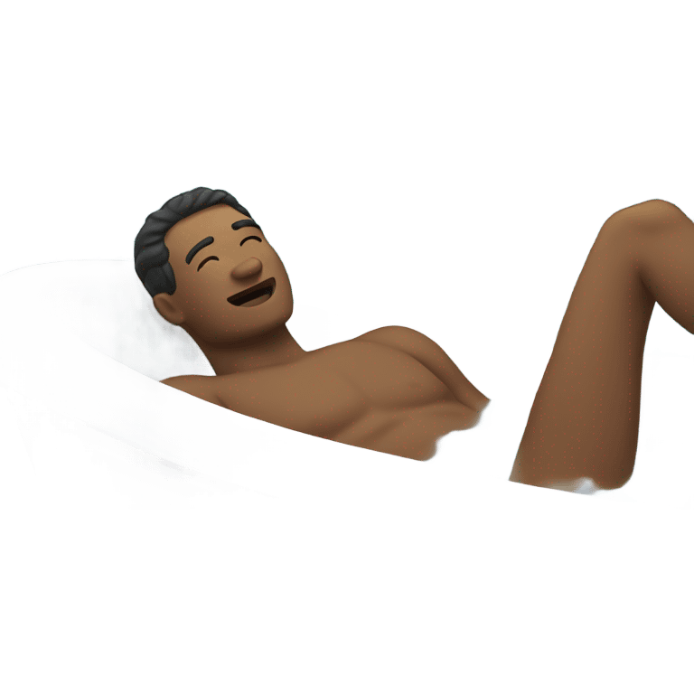 Man bathing in tub emoji