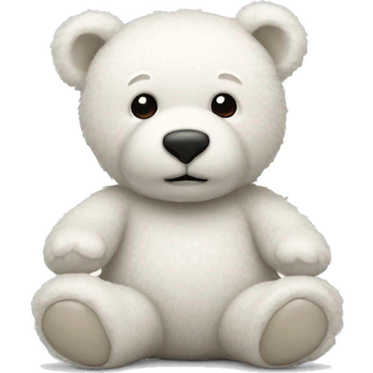 Aestethic white teddy bear emoji