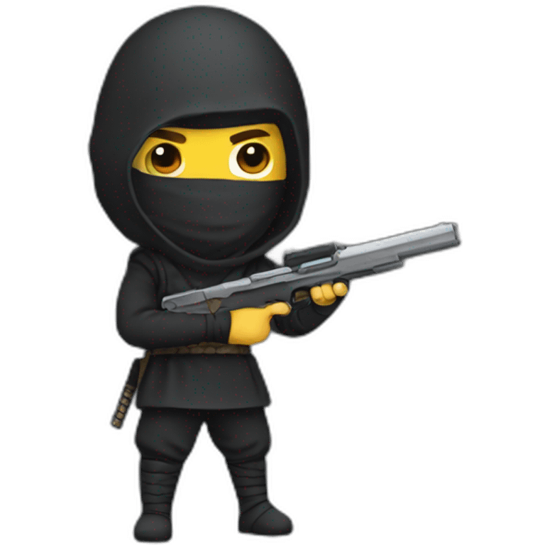 ninja qui tire au pistolet emoji