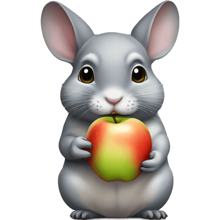 Chinchilla eating Apple emoji