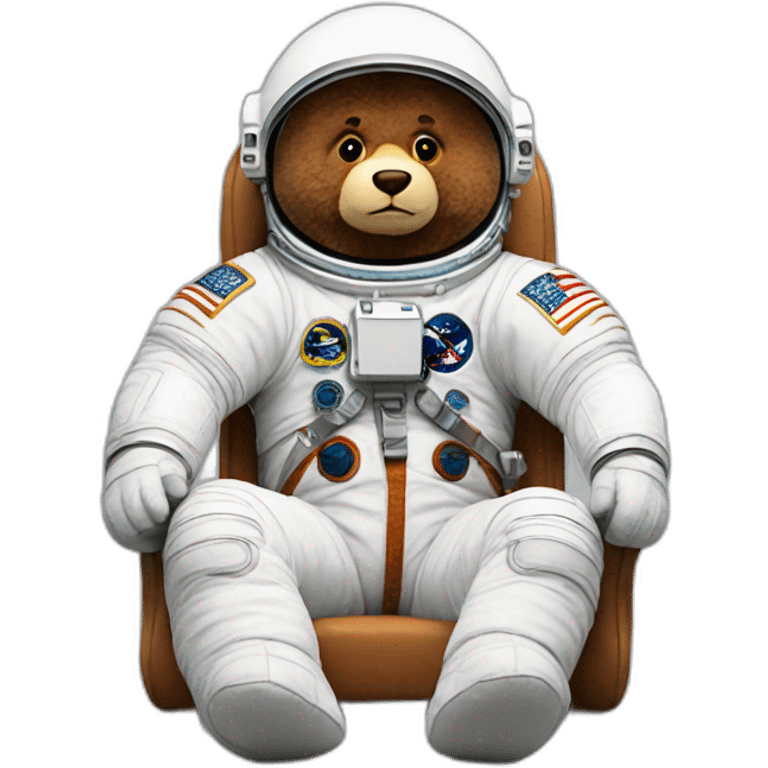 astronaut sit like a bear plush emoji