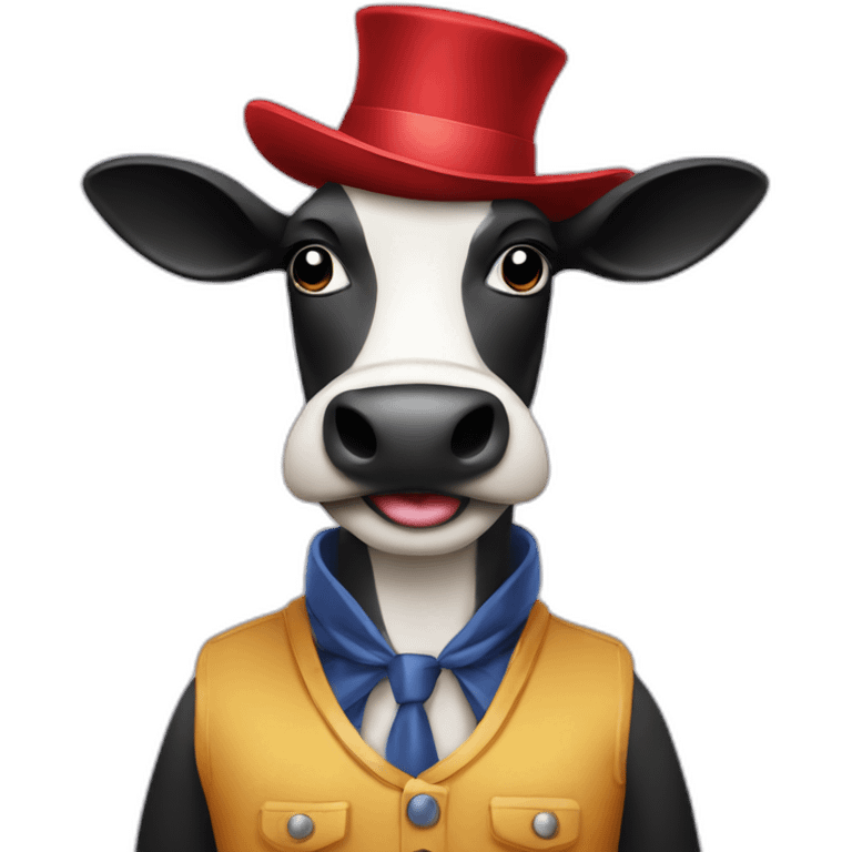 Vache en tenue de soirée  emoji