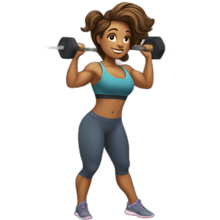 girl booking a crossfit class emoji