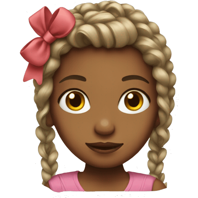 Girl with bow in hair emoji