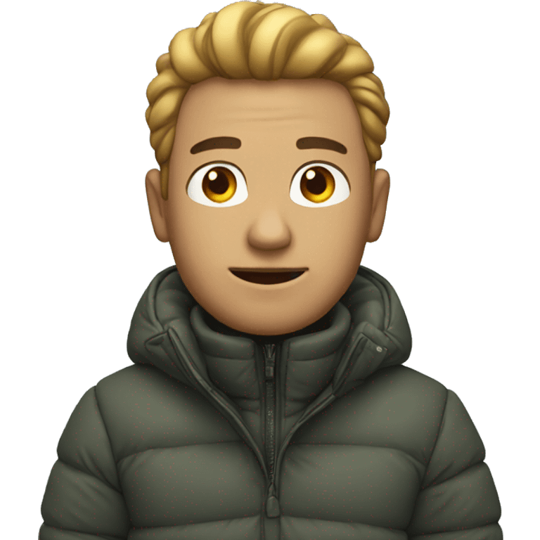 Man with puffer coat emoji