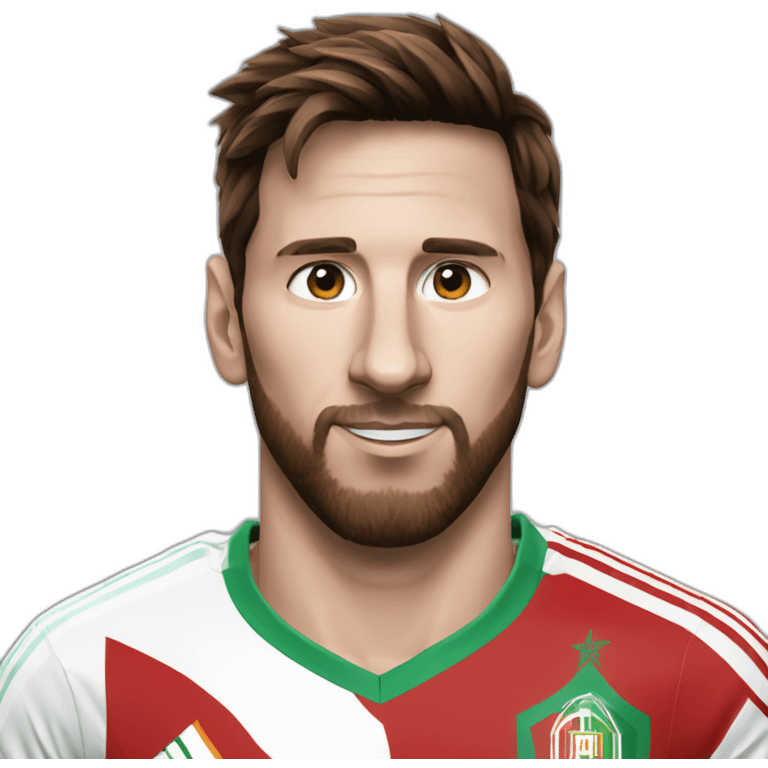 Messi avec le maillot du Maroc emoji