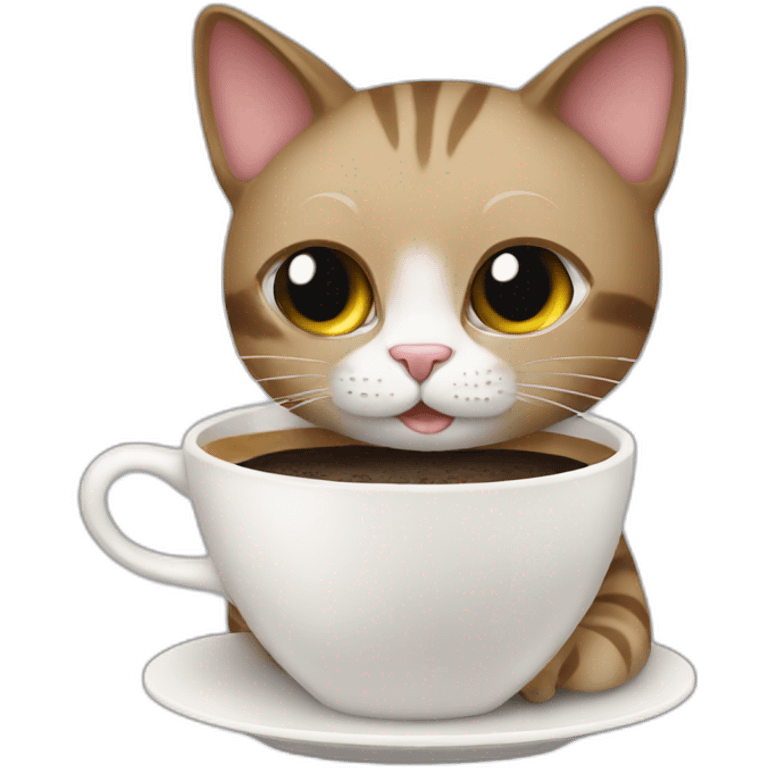 a cat making coffee emoji