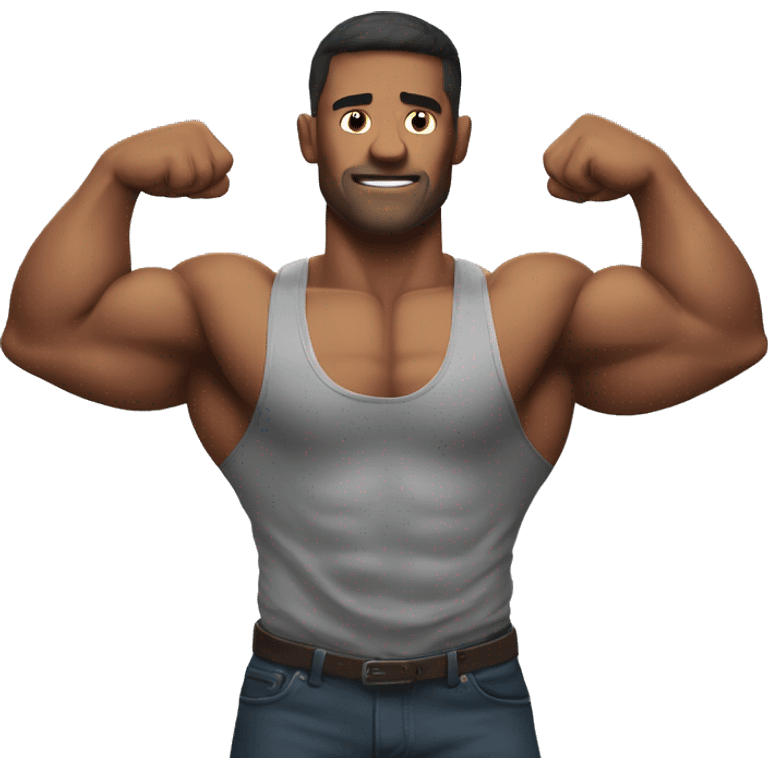 muscular man flexing his arms emoji