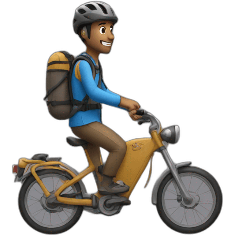 Adventuring with bike emoji