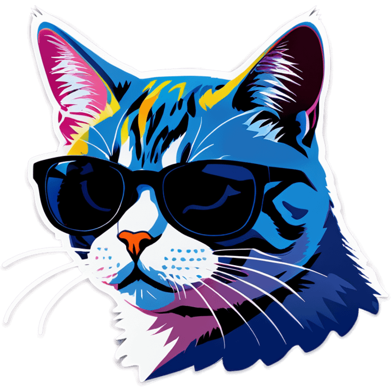 Cat with sunglasses emoji