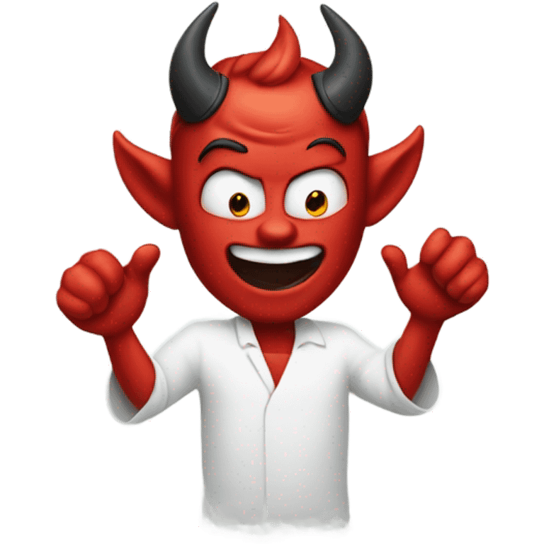 Devil doing mic drop emoji