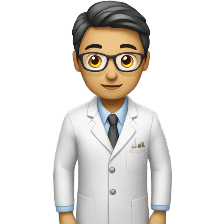 Asian Researcher with industrial achievement emoji