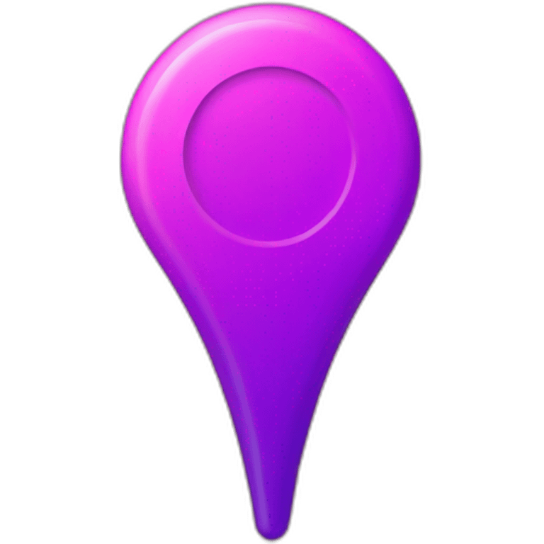 location pin  is pink and purple emoji