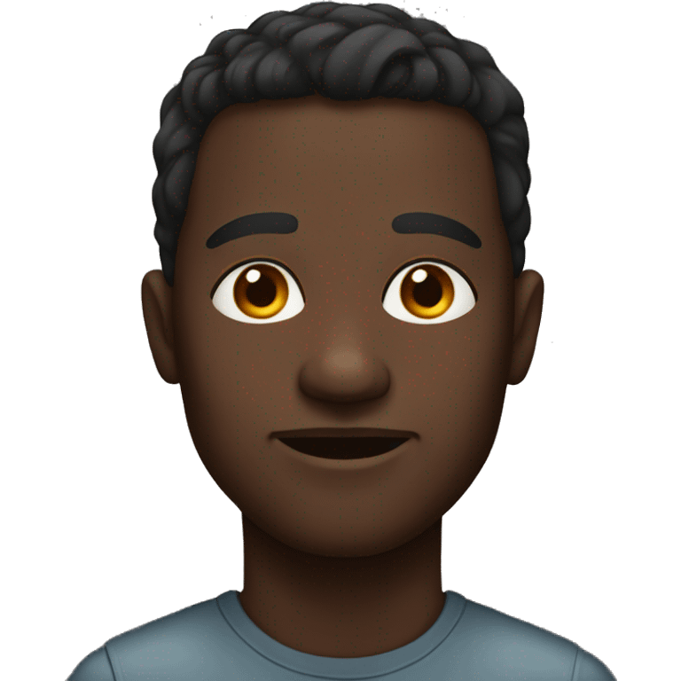 portrait of dark-skinned male emoji