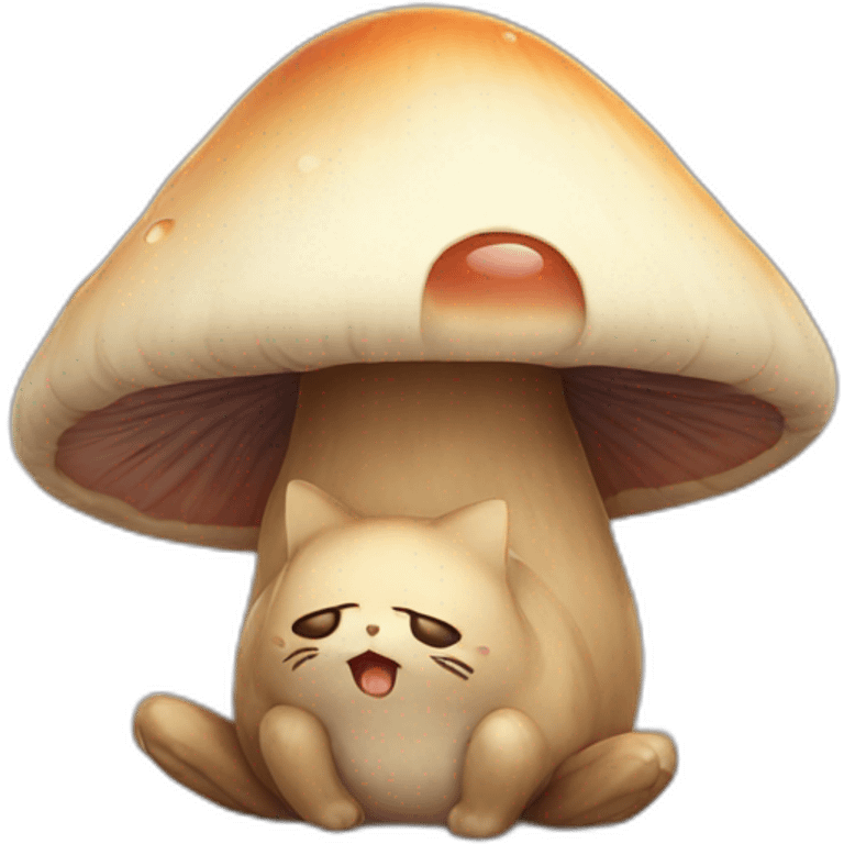 crying mushroom-cat emoji