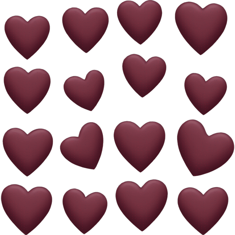 Burgundy heart emoji