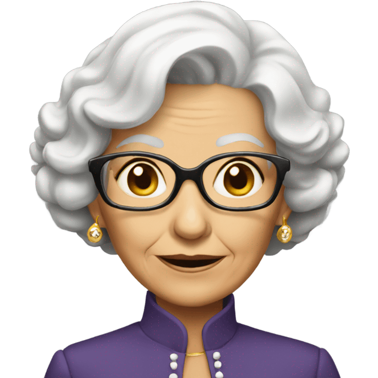 Classy older lady  emoji