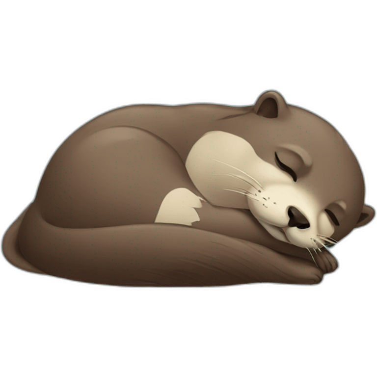 otter-sleeping emoji