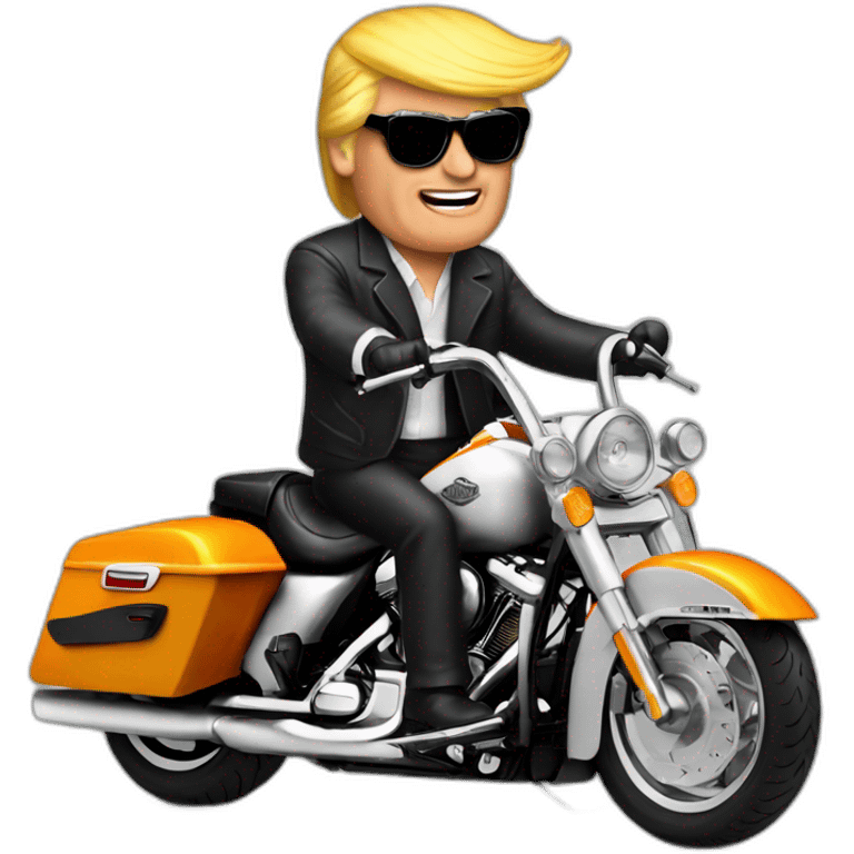 Donald Trump on a Harley Davidson emoji