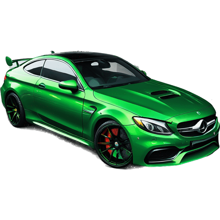 green c63s with chrome wheels  emoji