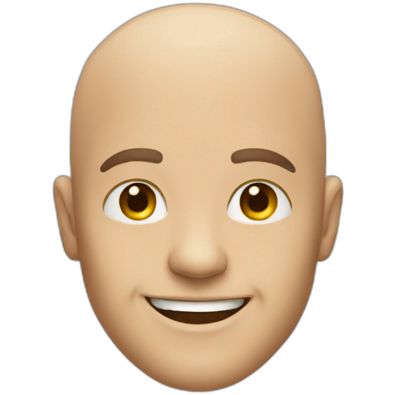 A bald guy smiling emoji