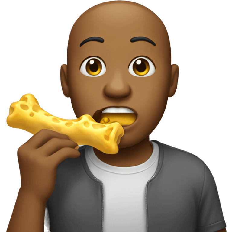 emoji eating yellow bone emoji