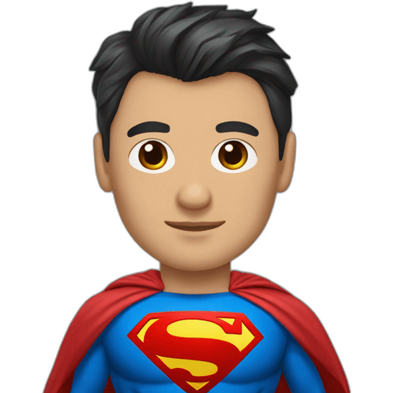 SuperHero Kazakh man superman emoji