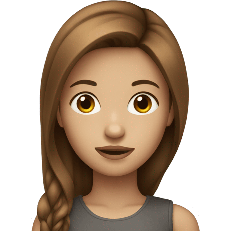 girl with stylish brown hairs emoji