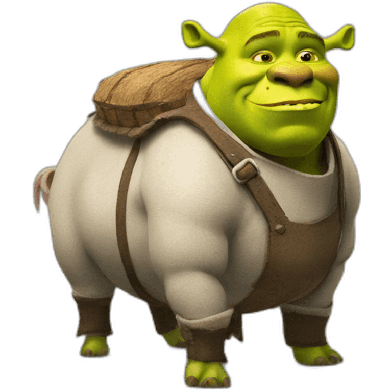 Shrek sur un cochon emoji