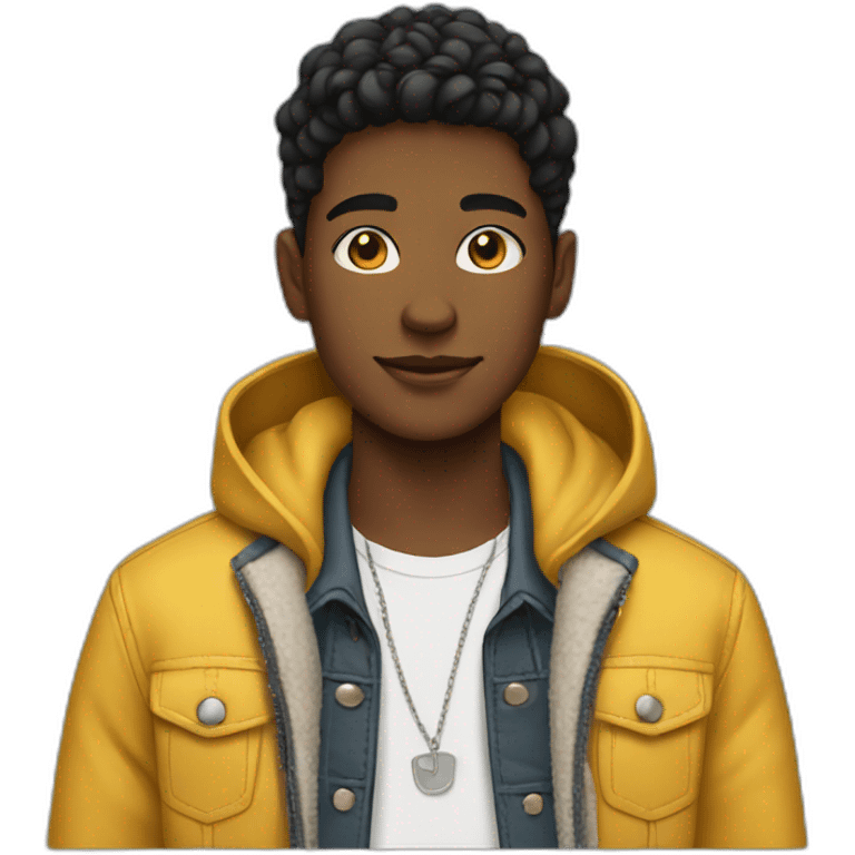 Teenager stylish boy emoji