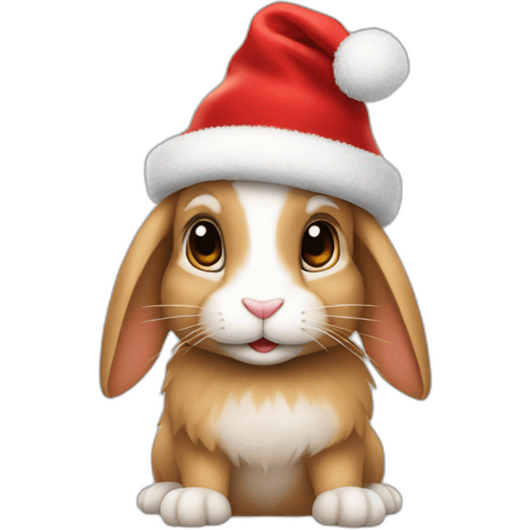 rabbit in a christams hat emoji