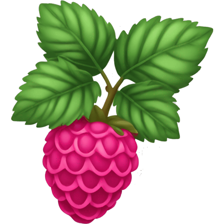 A single pink raspberry emoji