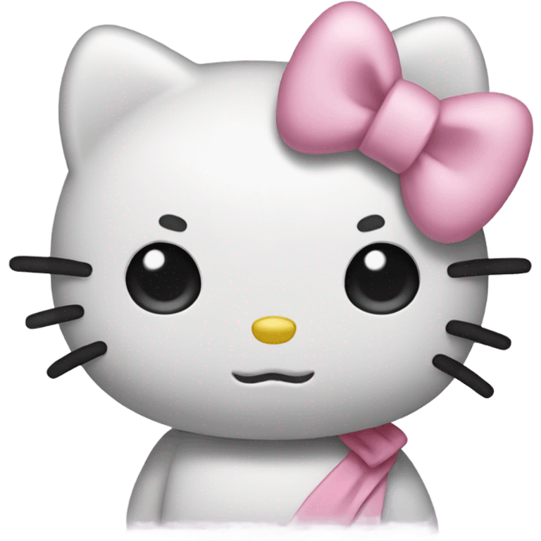 Hello kitty but the bow is pastel pink emoji