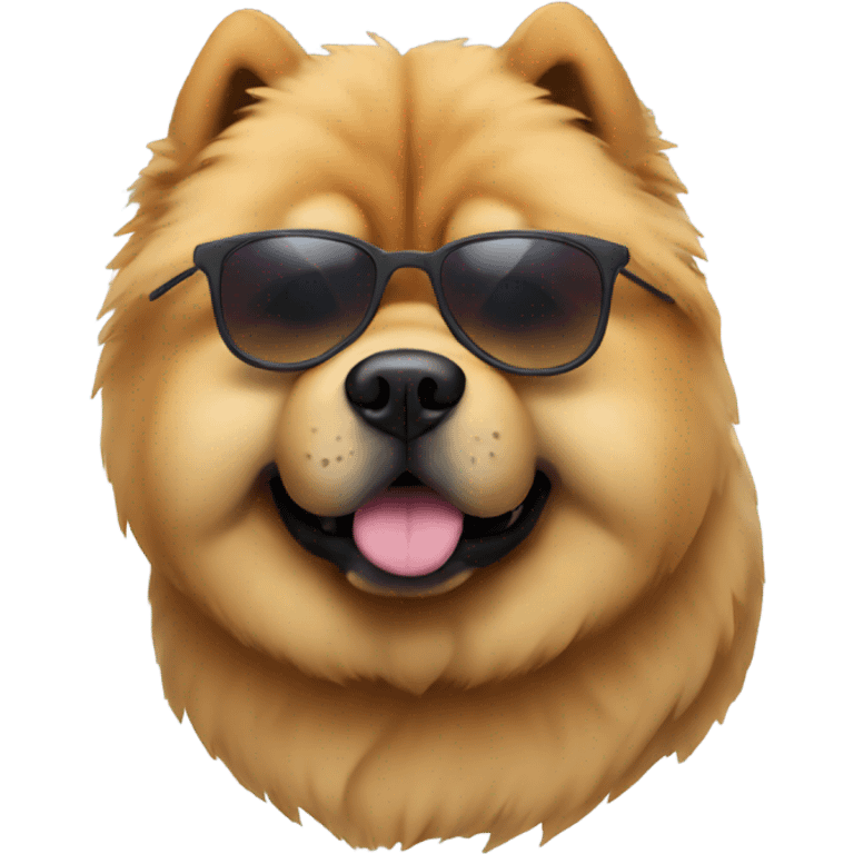 Chow chow with shades emoji