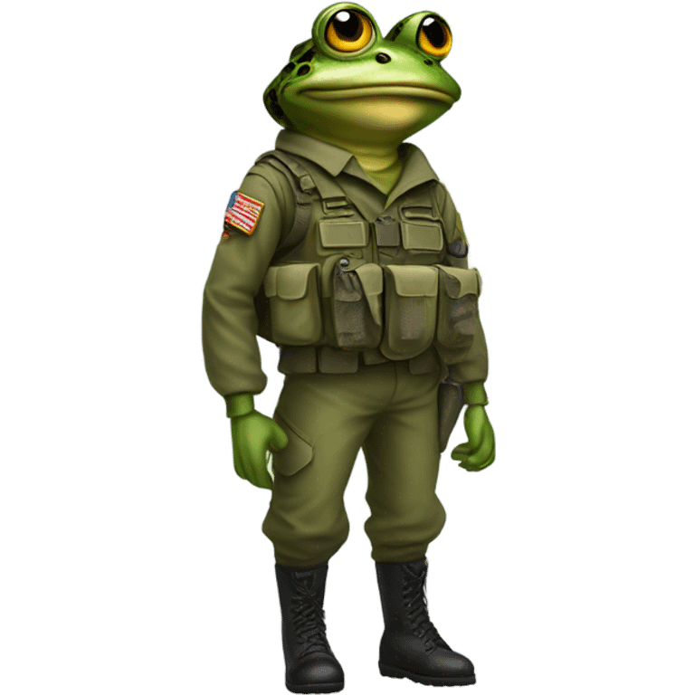 Military frog emoji