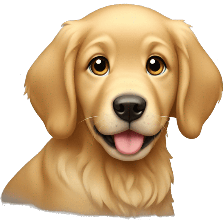 A golden retriver puppy emoji