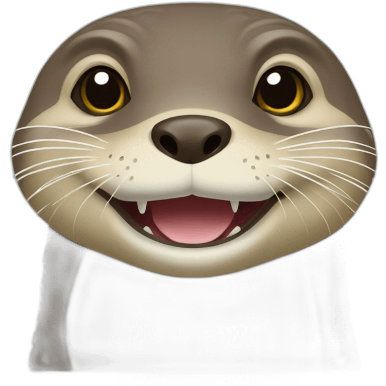 Loutre sur tortue emoji